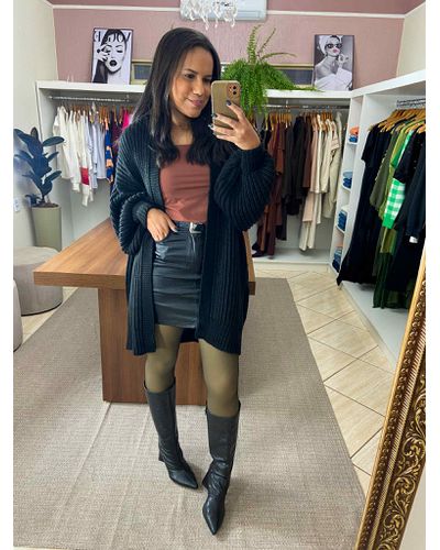 Cardigan Tricot Preto - ENTRE COMADRES