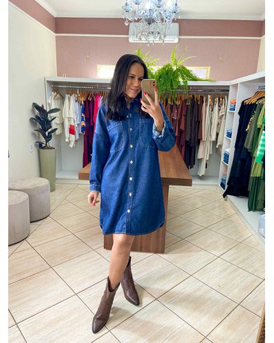 Chemise Laura Jeans Jeans Escuro - ENTRE COMADRES