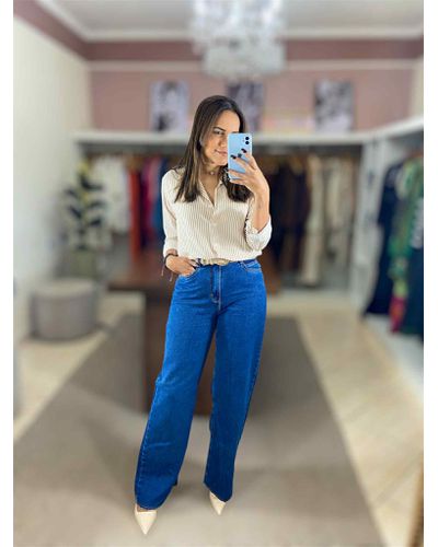 Camisa Manga Longa Listrado Nude - ENTRE COMADRES