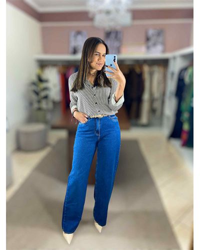 Camisa Manga Longa Listrado Preto - ENTRE COMADRES