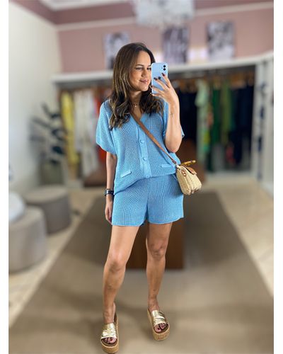 Conjunto Tricot Mari Azul - ENTRE COMADRES