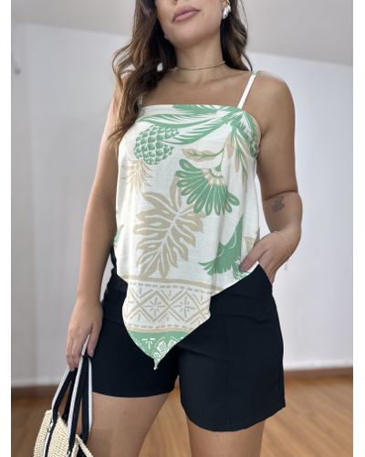 Blusa Lenço Alça Regulável Verde