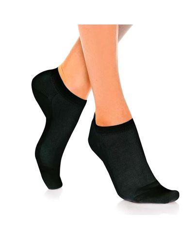 Meia Soquete Feminina - Preta - Pé Relax Sapatos Confortáveis