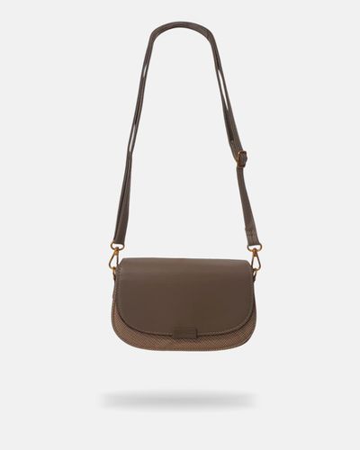 Bolsa Transversal Olivia - Taupe - Pé Relax Calçados Confortáveis