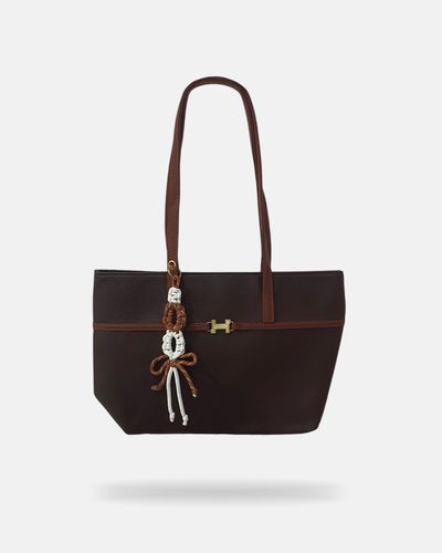 Bolsa Trançada Hanna - Café - Pé Relax Calçados Confortáveis