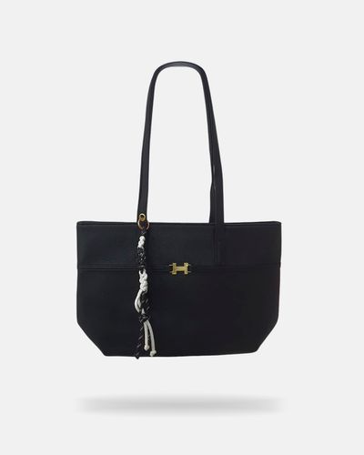 Bolsa Trançada Hanna - Preta - Pé Relax Calçados Confortáveis