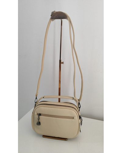 Bolsa Transversal Media - Bege - Pé Relax Calçados Confortáveis
