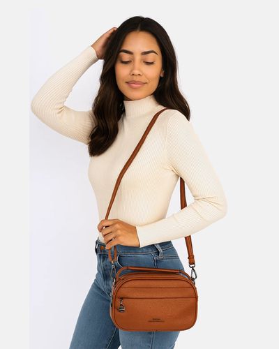 Bolsa Transversal Media Melissa- Brown - Pé Relax Calçados Confortáveis