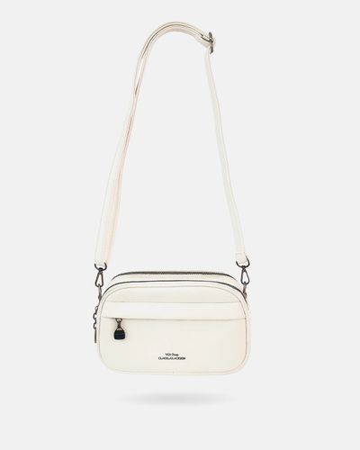 Bolsa Transversal Media - Off White - Pé Relax Calçados Confortáveis