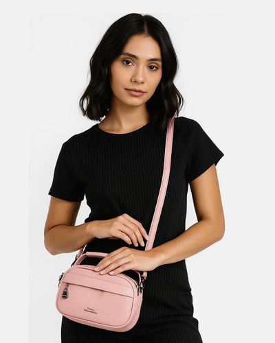 Bolsa Transversal Media Melissa- Rose - Pé Relax Calçados Confortáveis