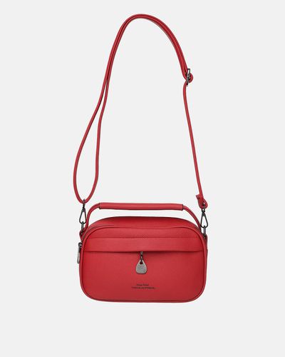 Bolsa Transversal Media - Vermelha - Pé Relax Calçados Confortáveis