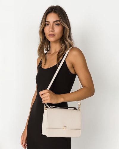Bolsa Transversal Jhenifer - Off White - Pé Relax Calçados Confortáveis