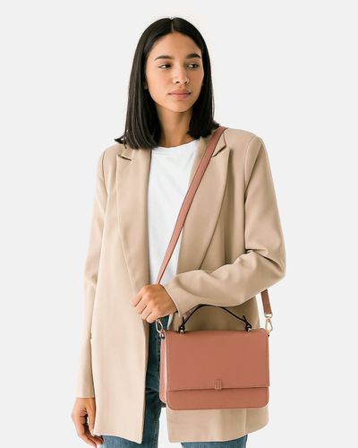 Bolsa Transversal Jhenifer - Rose - Pé Relax Calçados Confortáveis