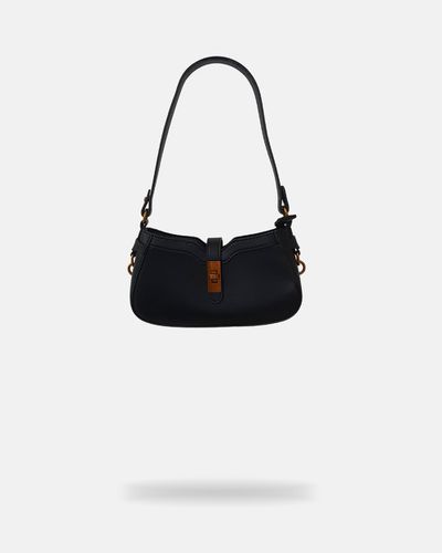 Bolsa Baguette Transversal Daniela - Preta - Pé Relax Calçados Confortáveis