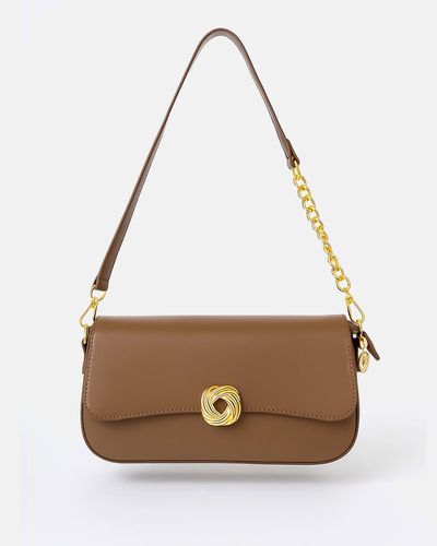 Bolsa De Ombro Feminina - Khaki - Pé Relax Calçados Confortáveis