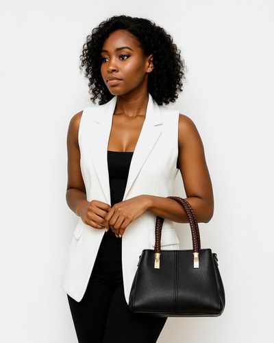 Bolsa Baú Celina - Black - Pé Relax Calçados Confortáveis