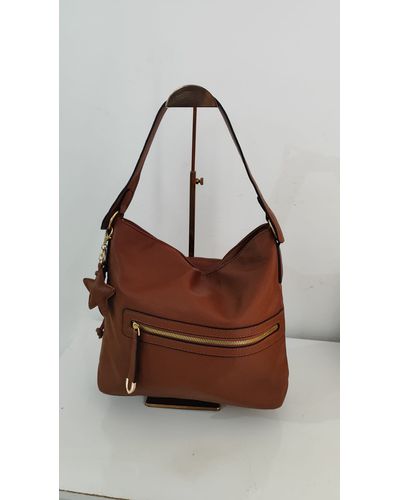 Bolsa De Mão Média Laura - Brown - Pé Relax Calçados Confortáveis