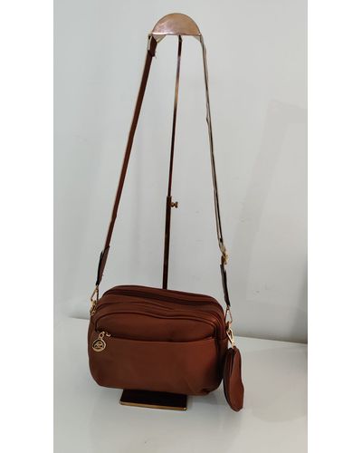 Bolsa Transversal Gisele - Brown - Pé Relax Calçados Confortáveis