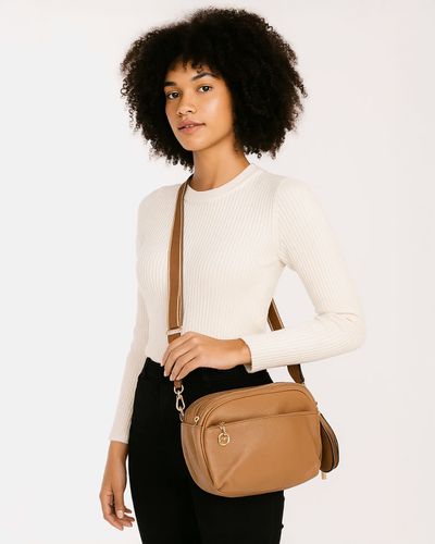 Bolsa Transversal Gisele - Khaki - Pé Relax Calçados Confortáveis