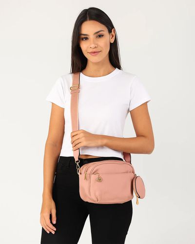 Bolsa Transversal Gisele - Rose - Pé Relax Calçados Confortáveis