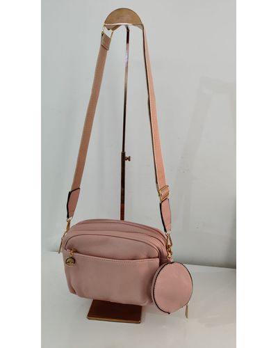 Bolsa Transversal Gisele - Rose - Pé Relax Calçados Confortáveis