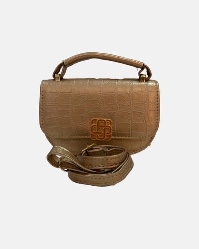 Bolsa Estruturada Pequena - Dourada - Pé Relax Sapatos Confortáveis