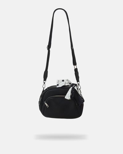 Bolsa Transversal Compacta Alice - Preta - Pé Relax Calçados Confortáveis
