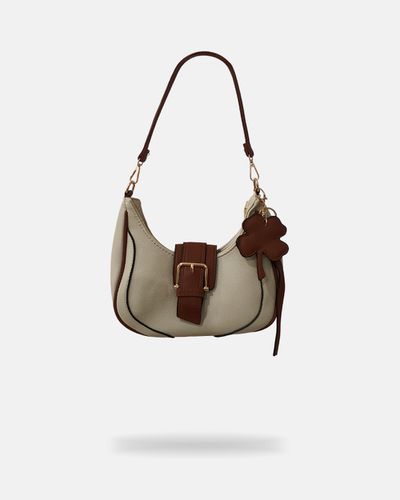 Bolsa Bolsa Meia-Lua Transversal Melissa - Cream - Pé Relax Calçados Confortáveis