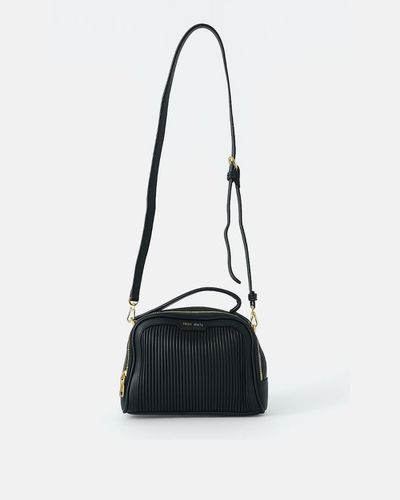 Bolsa Baú Transversal - Preta - Pé Relax Calçados Confortáveis