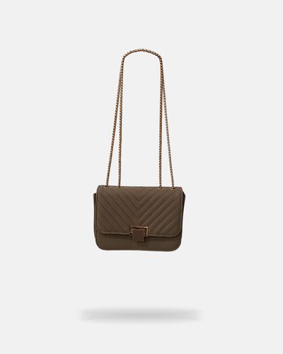 Bolsa Transversal Media Paula - Bege - Pé Relax Calçados Confortáveis