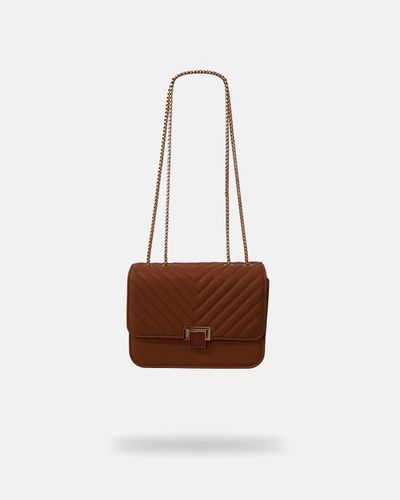 Bolsa Transversal Grande Paula - Caramelo - Pé Relax Calçados Confortáveis