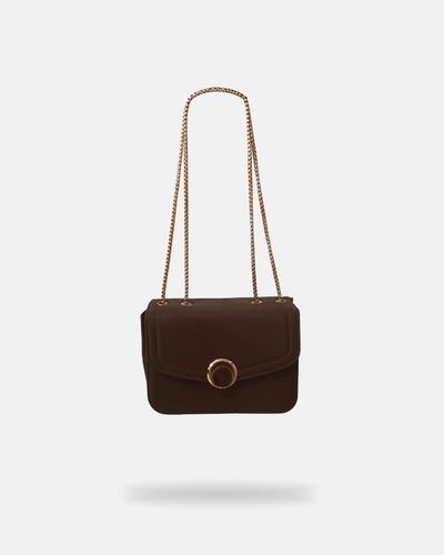 Bolsa Transversal Grande Bruna - Marrom - Pé Relax Calçados Confortáveis