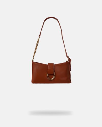 Bolsa Retangular Regina - Caramelo - Pé Relax Calçados Confortáveis