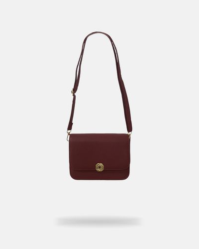 Bolsa Transversal Média Amélia - Bordô - Pé Relax Calçados Confortáveis