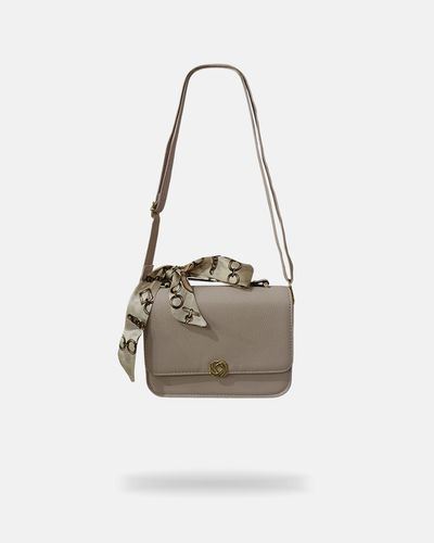 Bolsa Transversal Grande com Laço Amélia - Off White - Pé Relax Calçados Confortáveis