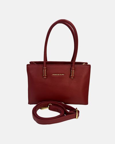 Bolsa Estruturada Feminina - Bordô - Pé Relax Sapatos Confortáveis