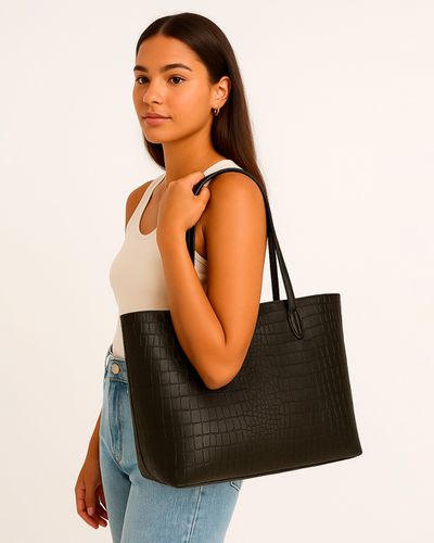 Bolsa Tote - Preto - Pé Relax Sapatos Confortáveis