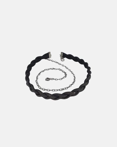 Cinto Crystal Feminino Fino - Cinza - Pé Relax Calçados Confortáveis
