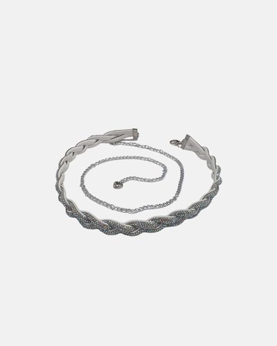 Cinto Crystal Feminino Fino - Prata - Pé Relax Calçados Confortáveis