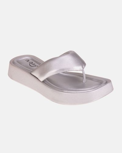 Chinelo Fresia - Prata - Pé Relax Sapatos Confortáveis
