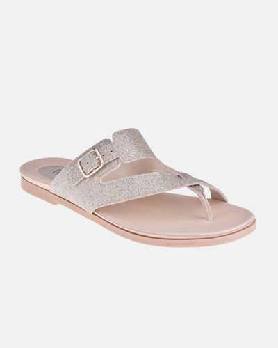 Chinelo Cosmos - Glitter Champagne - Pé Relax Sapatos Confortáveis