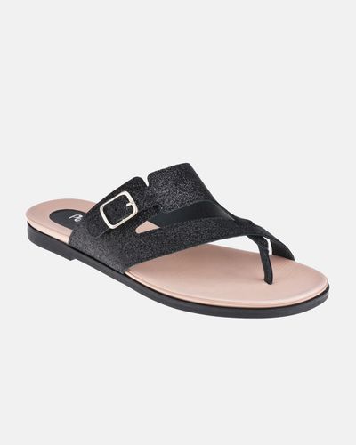 Chinelo Cosmos - Glitter Preto - Pé Relax Sapatos Confortáveis
