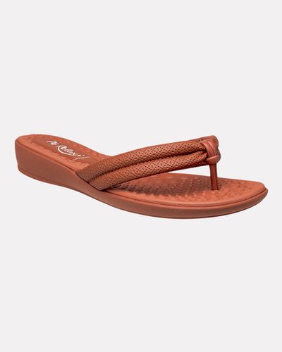 Chinelo Anatômico Jasmim - Ocre - Pé Relax Calçados Confortáveis