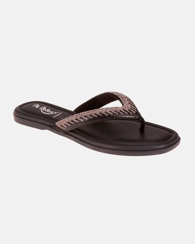 Chinelo Ultra Confortável Amarílis - Preto - Pé Relax Sapatos Confortáveis
