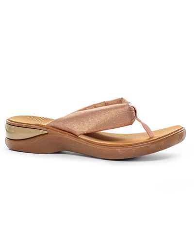 Chinelo Feminino Confortável para Esporão de Calcâneo - Rose/Ouro - Pé Relax Calçados Confortáveis