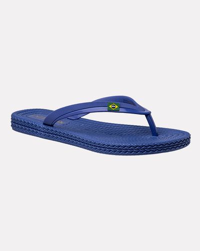 Chinelo Flat Agapanto Brasil - Lazuli - Pé Relax Calçados Confortáveis