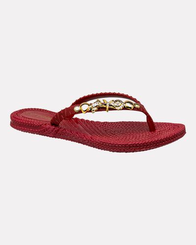 Chinelo Hibisco - Framboesa - Pé Relax Calçados Confortáveis
