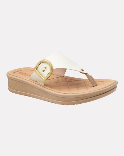 Tamanco para Esporão Muscari - Baunilha / Taupe - Pé Relax Calçados Confortáveis