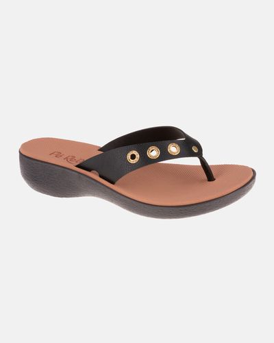 Chinelo Giesta - Preto - Pé Relax Sapatos Confortáveis