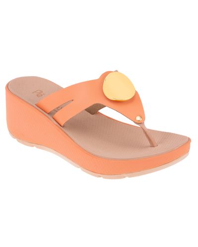 Chinelo Celósia - Apricot - Pé Relax Sapatos Confortáveis